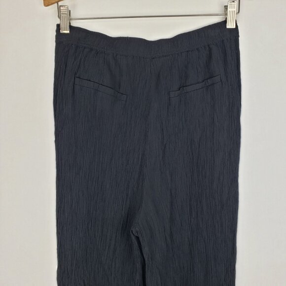 Jason Wu Black Plisse Pleated Bootcut Trousers Dress Pants Womens Size Medium - Picture 4 of 9